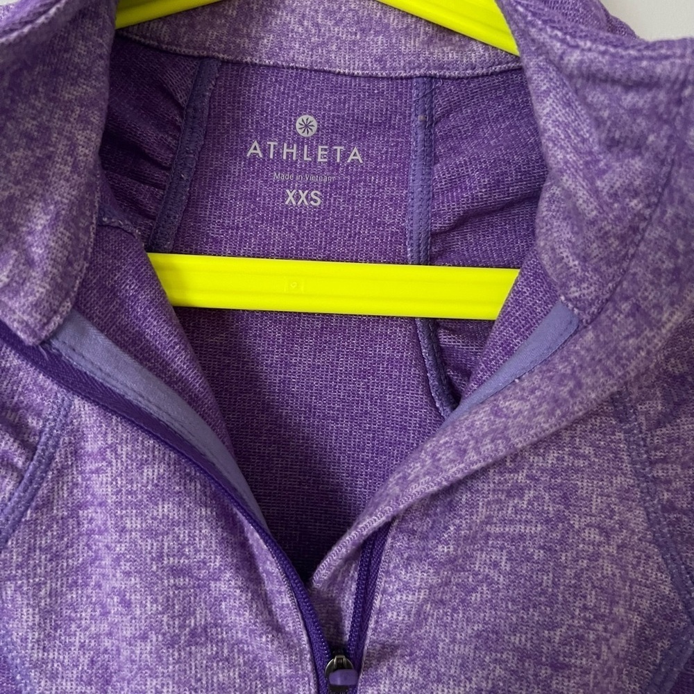 Athleta Heathered Purple Zip-Up Jacket - Picture 4 of 6